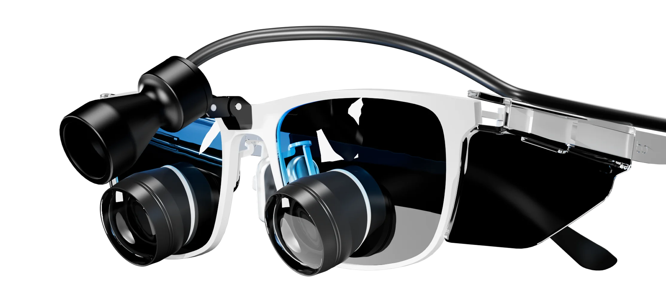 Halo headlight on surgical loupes